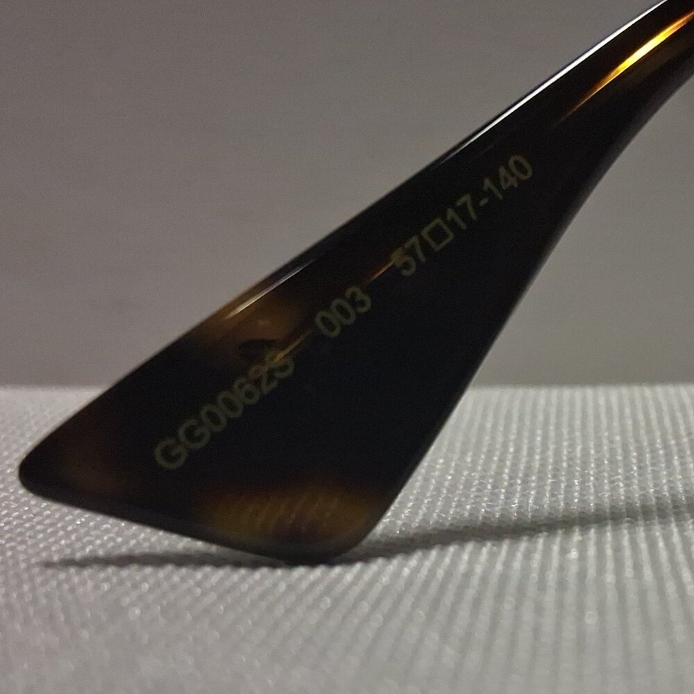 Gucci Pilot Urban Web Block Aviator Sunglasses – Gold/Green – GG0062S-003-57 - Picture 5 of 11
